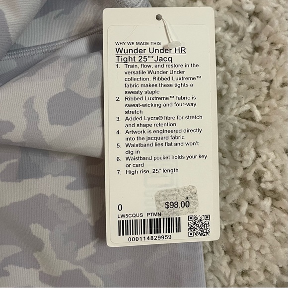 BRAND NEW. Lululemon Wunder Under (High-Rise) 25” tights. Size 0 - Picture 8 of 8